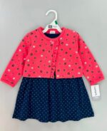 CARTERS BABY GIRLS 2PIECE SET(PINK AND NAVY BLUE)