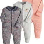 MAMAS AND PAPAS (3 IN 1) SLEEP SUITS "FLOWER VASE DESIGN"