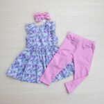 TIAGHRD 2PIECE ARMLESS GOWN AND LEGGINGS TROUSER(BABY PINK)