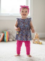 TIAGHRB 2PIECE ARMLESS GOWN AND LEGGINGS TROUSER (FLORAL AND PINK)
