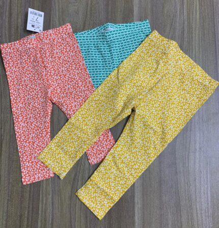 OBAIBI BABY GIRL TEXTURED FLORAL PRINT LEGGINGS