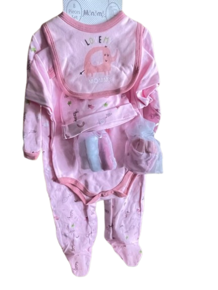 MINIMI EIGHT PIECE SET BODY SUITS - PINK