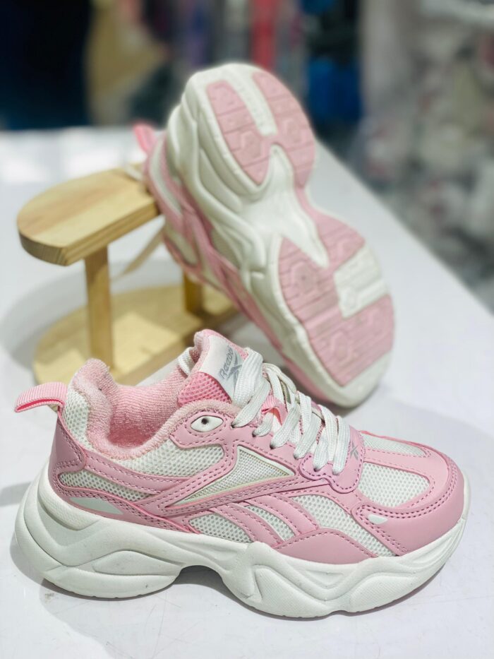 REEBOK PINK & WHITE TENNIS SNEAKERS - Image 1