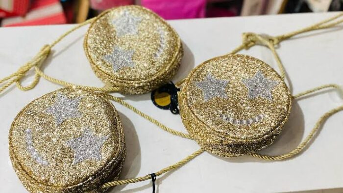 MONOPRIX NOEL GOLD FASHION/OUTING BAG - Image 1