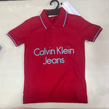 CALVIN KLEIN JEANS RED POLO