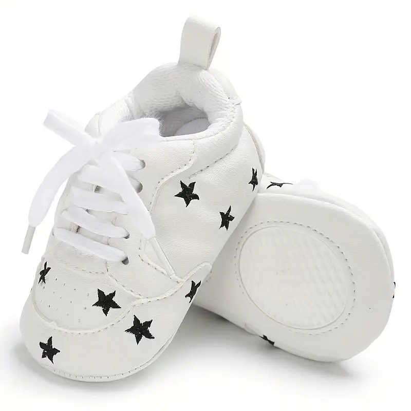 0b728103f550dd11ae006e0f0e780bd8 First Walkers Star & Airplane Embellished - Lightweight PU - Image 1