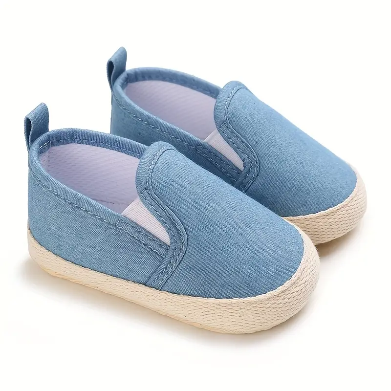 15910bcb-2691-4d52-88aa-b0d591460509 Classic Infant Canvas Loafers - Soft Sole - Image 1