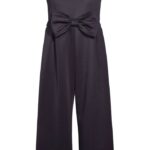 Black Iris & Ivy Older Kids' Shirred Bow Jumpsuit