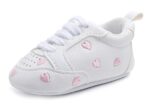 Anrenity Baby Sneakers for Girls Boys Lace up Moccasins Infant Soft Sole