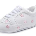 Anrenity Baby Sneakers for Girls Boys Lace up Moccasins Infant Soft Sole