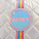 Trendy School Backpack with Wheels, Reinforced, Silver Color, Fabric Design - Image 4