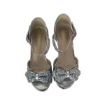 Panda Ninja Glitter Silver Sequin Shoes - Image 4