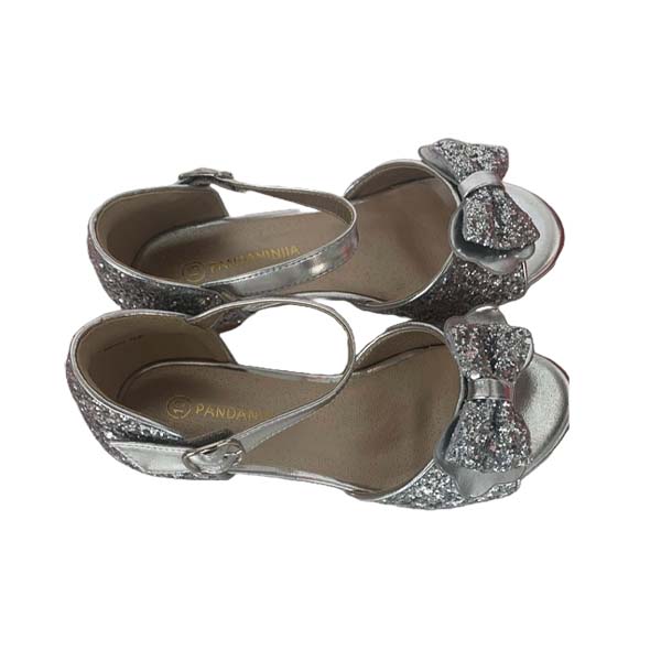 Panda-Ninja-Glitter-Silver-Sequin-Shoes Panda Ninja Glitter Silver Sequin Shoes - Image 1