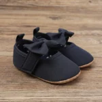 Adorable Bowknot Non-Slip Soft Sole Baby Shoes for Walking, Sizes 0-18 Months