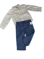 Carters Boys 2pcs - Checkers Top and Blue Trouser - Image 3