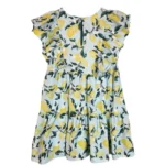 FRENCH CONNECTION GIRL BLUE AND LEMON SUMMER FLORAL RUFFLES - Image 11