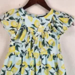 FRENCH CONNECTION GIRL BLUE AND LEMON SUMMER FLORAL RUFFLES - Image 9