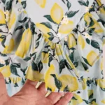 FRENCH CONNECTION GIRL BLUE AND LEMON SUMMER FLORAL RUFFLES - Image 8