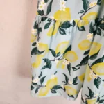 FRENCH CONNECTION GIRL BLUE AND LEMON SUMMER FLORAL RUFFLES - Image 7