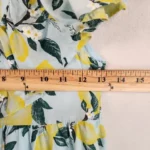 FRENCH CONNECTION GIRL BLUE AND LEMON SUMMER FLORAL RUFFLES - Image 3