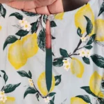 FRENCH CONNECTION GIRL BLUE AND LEMON SUMMER FLORAL RUFFLES - Image 4