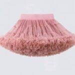 CLEVER MESH OVERLAY DUSTY PEACH SKIRT