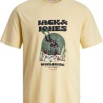 JACK & JONES Men's Jorcoconut Skull Tee Crew Neck T-Shirt
