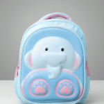 Blue 3D cartoon eggshell design school bag made of Oxford cloth and EVA material