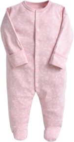 Baby Cotton Pyjama Set 3PCS Unisex Onesie Long Sleeve Overalls Cotton Romper, 0-12 Months, Grey - Image 4