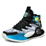 Kids Basketball Shoes Boys Sneakers Girls Trainers Comfort High Top Basketball Shoes for BoysLittle KidBig Kid Black Mint