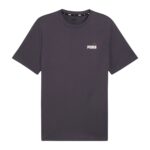 PUMA PERFORMANCE GREY T-shirt met labelprint in antraciet