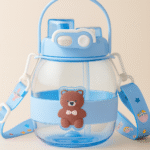 bear-themed water bottle - blue
