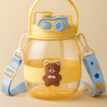 bear-themed water bottle - yellow