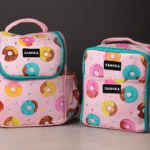 Sannea Insulated Lunch Bag with a donut pattern