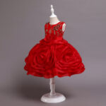 Little Girl Flower Dresses Party Wedding Performance Baby Frock Guangzhou Children Pinafore Dress
