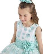 BONNIE JEANS DRESS / GREEN & WHITE - Image 2