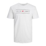 Jack & Jones Mens T-Shirt Elliot Logo Regular Fit Short Sleeve Cotton Top