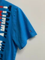 TOMMY HILFIGGER BIG BOY T-SHIRT BLUE/LOGO GRAPHIC SHORT SLEEVE - Image 3