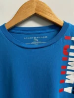 TOMMY HILFIGGER BIG BOY T-SHIRT BLUE/LOGO GRAPHIC SHORT SLEEVE - Image 2