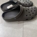 grey Crocs Classic Clogs, made of Croslite material