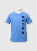 TOMMY HILFIGGER BIG BOY T-SHIRT BLUE/LOGO GRAPHIC SHORT SLEEVE - Image 6