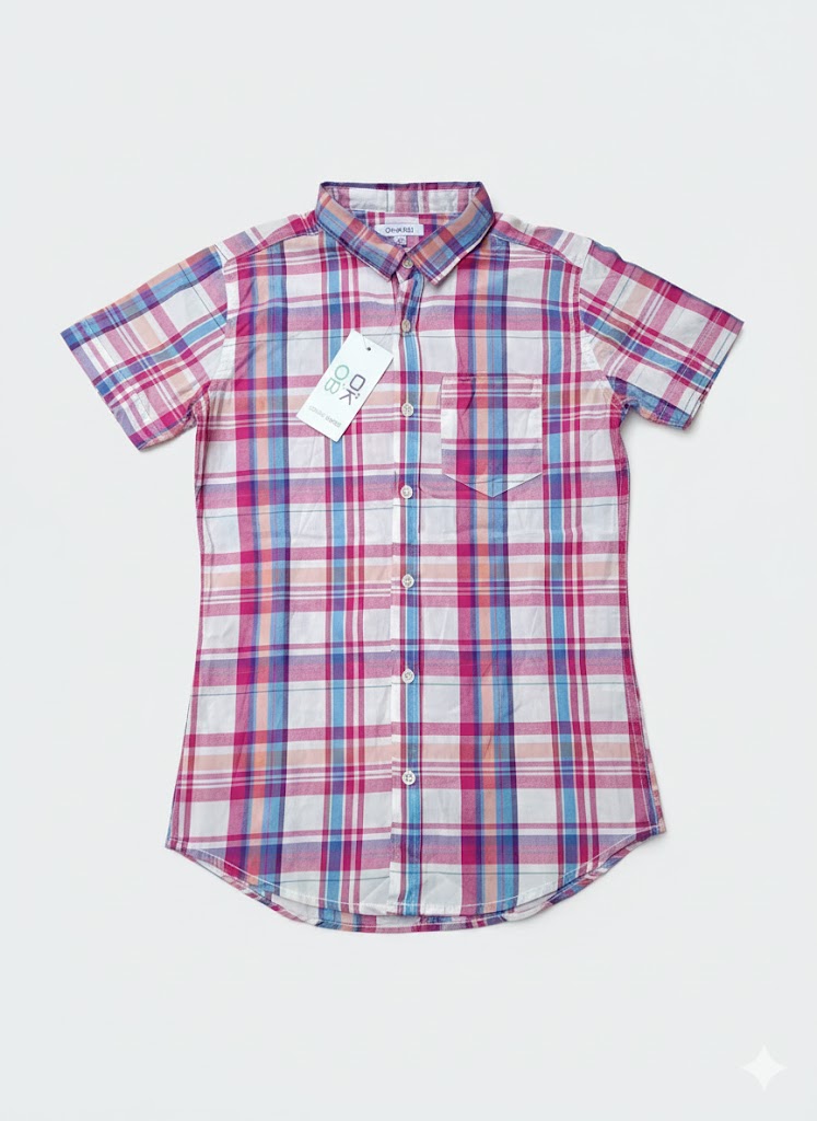 unnamed - 2025-11-21T184839.249 OKAIDI STYLISH MULTI-COLOUR PLAID SHORT SLEEVE (02) - Image 1