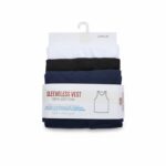SLEEVELESS VEST WHITE-BLUE-BLACK  3PACK SET