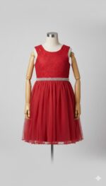 BONNIE JEANS RED DRESS/ SIZE 7YRS