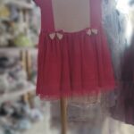 TODDLER RED & CREAM DRESS/ 5-6YRS