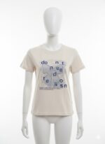 Girls Cream Text and Bow Graphic Tee