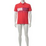 Tommy Hilfiger Block Logo Red Polo Shirt