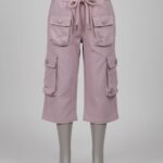 Girl's Pink Cargo Capri Pants