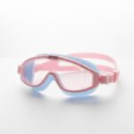 SWIMMING GOGGLE WITH ADJUSTABLE STRAP AND SOFT SEAL / PINK AND LIGHT BLUE