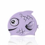 SILICONE SWIMMING CAP WITH FISH DESIGN